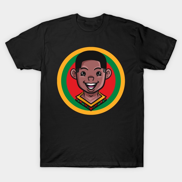 Kawaai Smiling Male Comic Freedom Day Juneteenth T-Shirt by SinBle